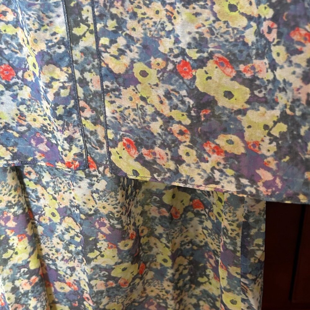 CAbi‎ Womens Tunic Small Positano Floral Layered Sleeveless Lined Blouse - Picture 4 of 14